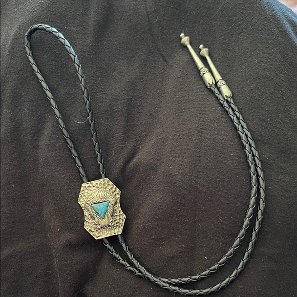Vintage Turquoise Bolo Tie - Picture 1 of 7